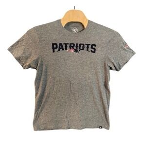 47 Brand New England Patriots T-Shirt Mens Large Gray NFL Football Tee L
